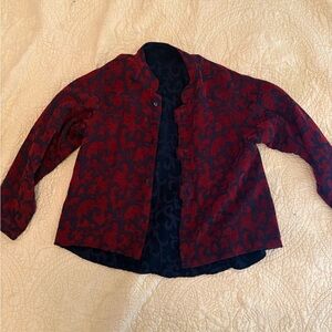 Women's Red Patterned Jacket